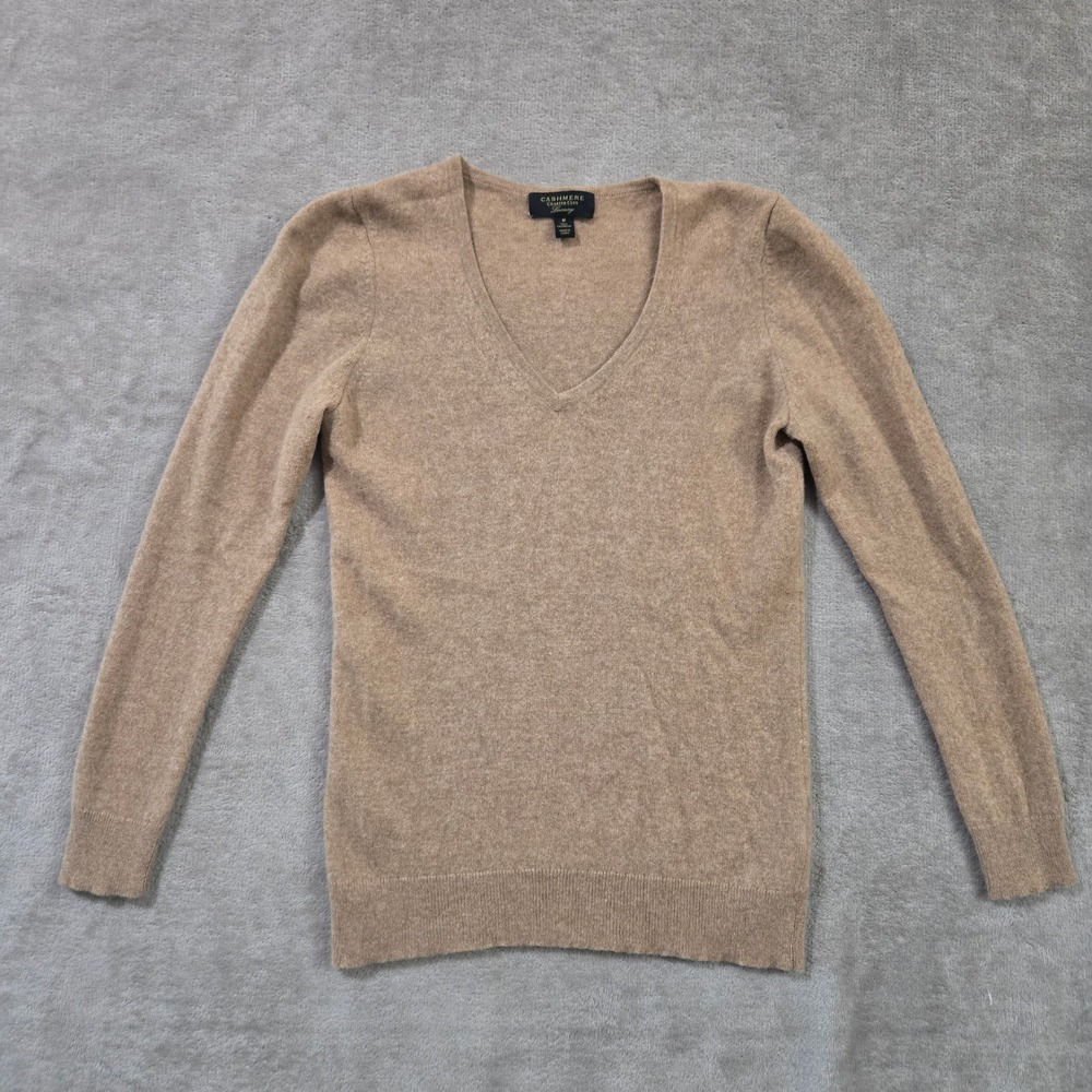 Charter Club Cashmere Sweater Women Medium Quiet Luxury Old Money Neutral Preppy